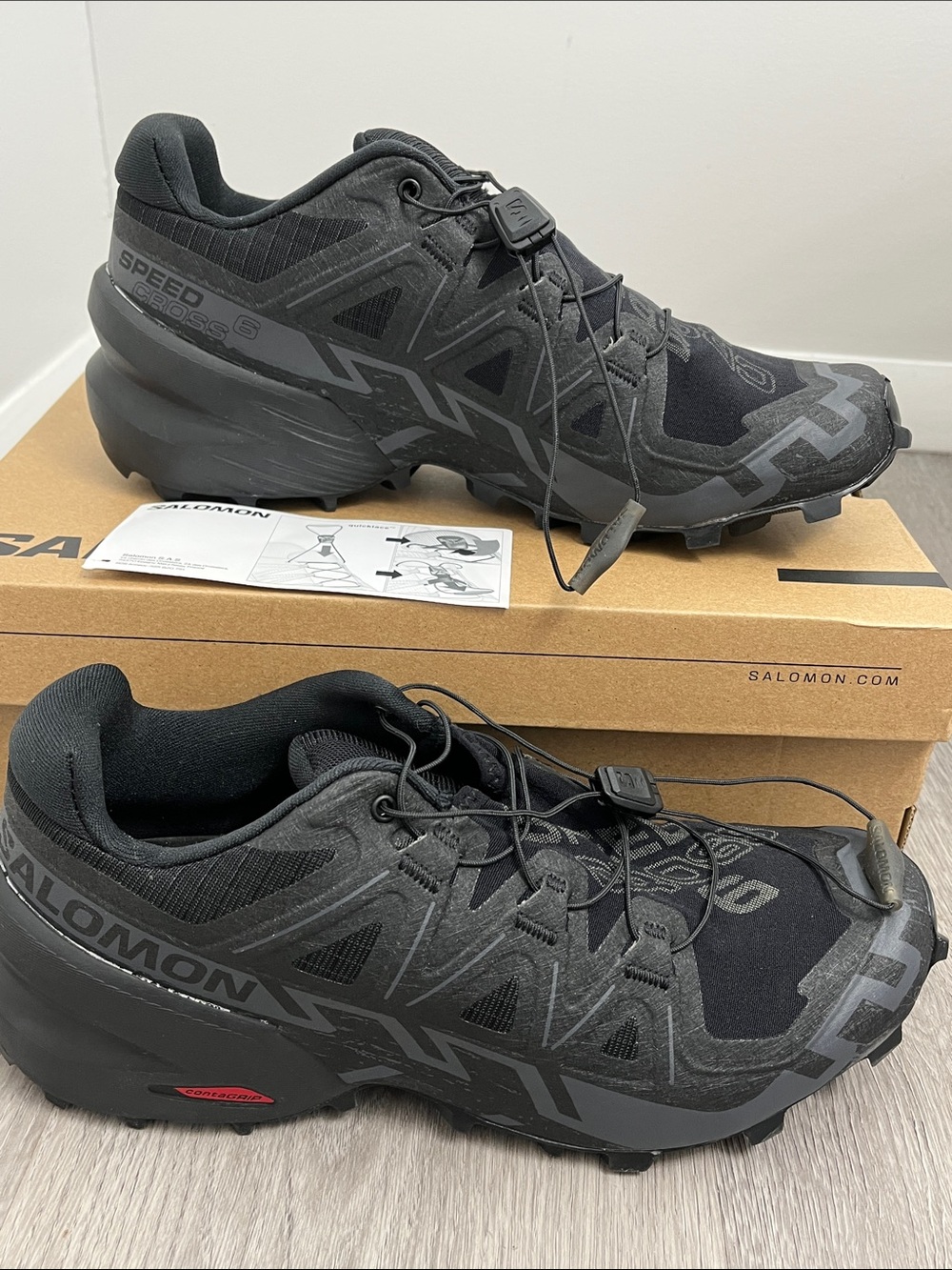 Salomon Speedcross 6 women’s sneakers trail running shoes size 7.5 black